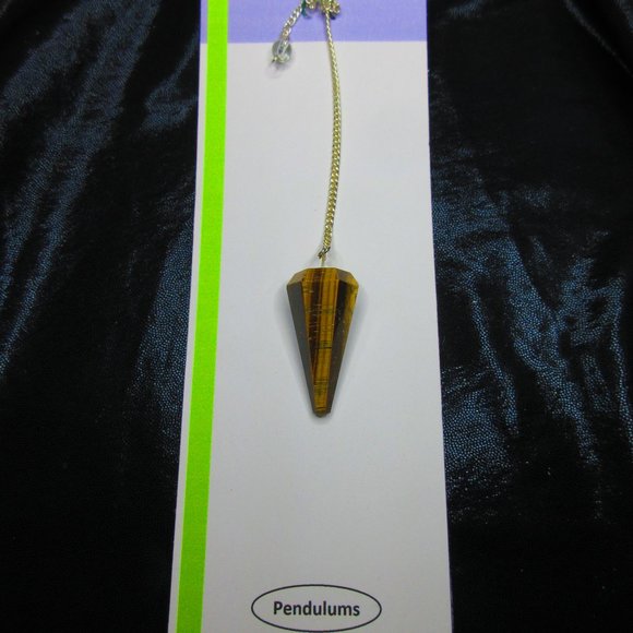 Tiger Eye Gemstone Dowsing Pendulum Meditation Tool - Picture 2 of 4